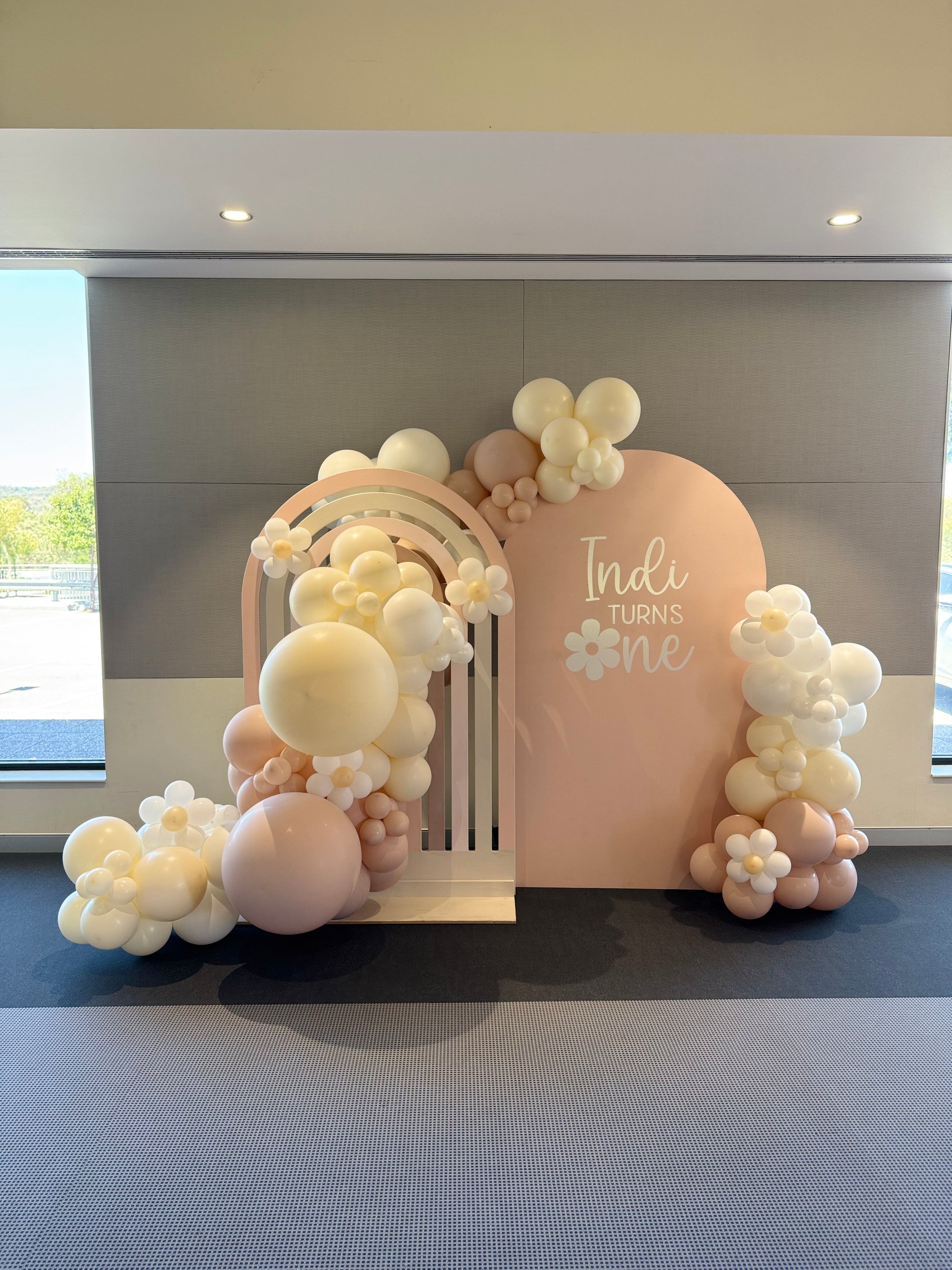 Rainbow Backdrop & Balloon Garland Package