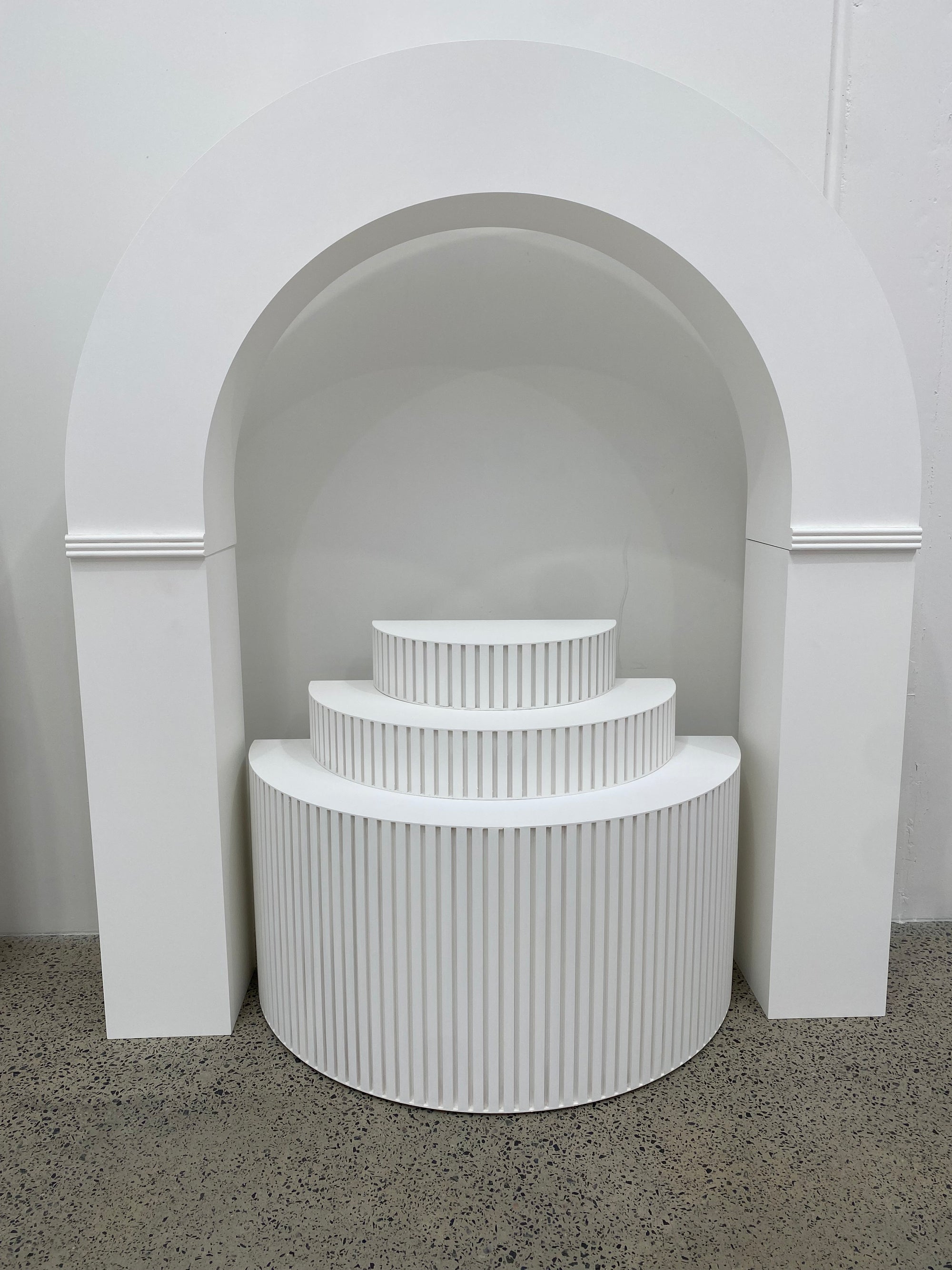 3 Tier Ripple Cake & Dessert Plinth