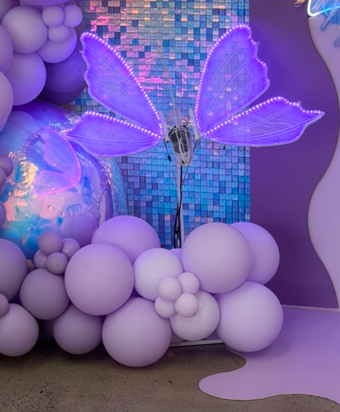 Motorised LED Butterfly Wing Lights