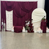 Layered Draped Backdrop Installation