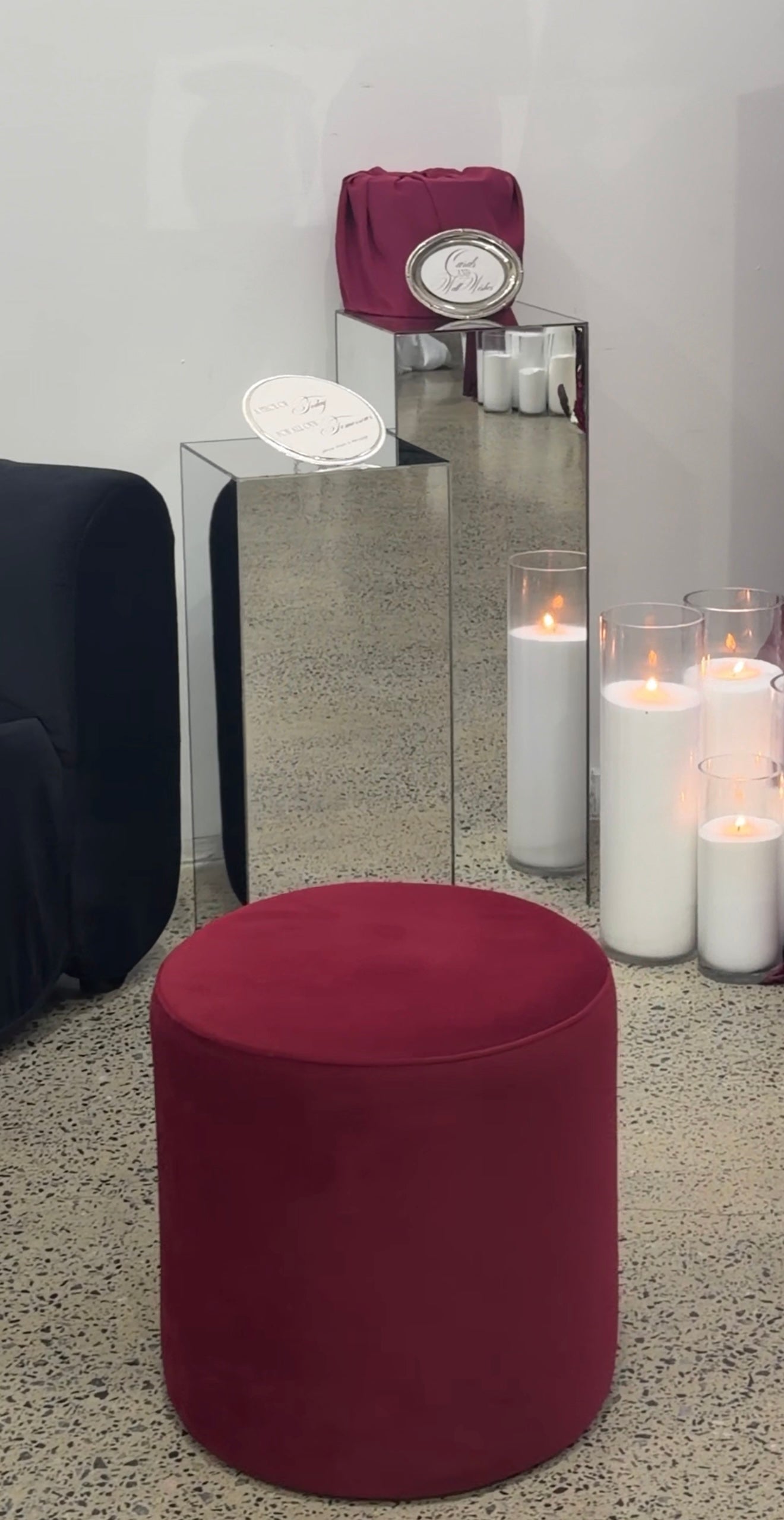 Mirror Silver Plinths